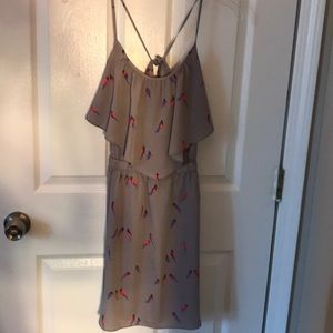 Purple dress with birds